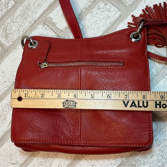 Clements Ribeiro Black Label Red Leather Crossbody Bag Purse - Picture 8 of 11